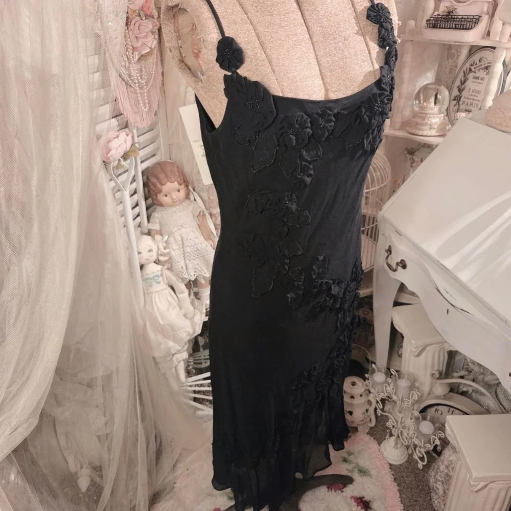 ♡ nwt deadstock vintage sue wong silk dress ♡ - Picture 2 of 5